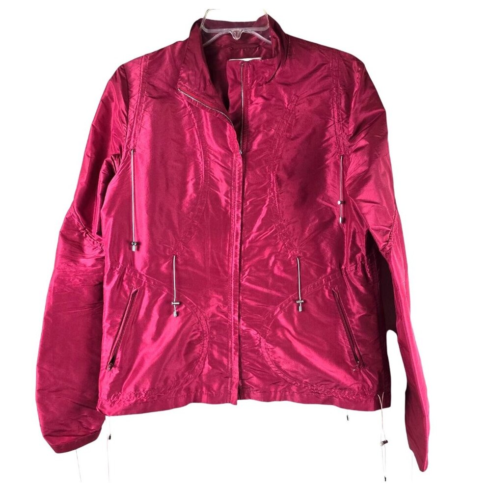 Uli Schneider 100% Silk Lightweight Full-Zip Jacket US Size‎ 10